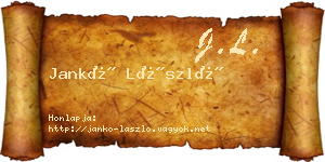 Jankó László névjegykártya